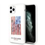 U.S. Polo ASSN Coque rigide pour iPhone 11 Pro Motif drapeau américain Blanc