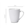 Amazon Basics Service de tasses à café, 12 unité, lot de 1, Porcelaine, 355 ml, Blanc (Anciennement marque AmazonCommercial)