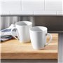 Amazon Basics Service de tasses à café, 12 unité, lot de 1, Porcelaine, 355 ml, Blanc (Anciennement marque AmazonCommercial)