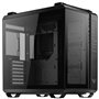 ASUS TUF Gaming GT502 Horizon TG ARGB Black, châssis Double Chambre avec Design panoramique et Panneau en Verre, 4 Ventilateurs