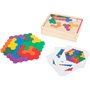 Small Foot 11729 Jeu éducatif Puzzle en Bois hexagone, Puzzle de Forme en Bois, de la Reconnaissance des Couleurs et des Formes,