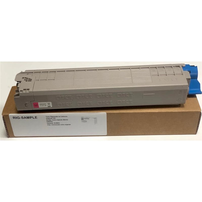 Toner OKI 46471102 pour C823 C833 C843 n dn 823 833 843 - Magenta - 7.000 Pages - Régénéré Made in Italy