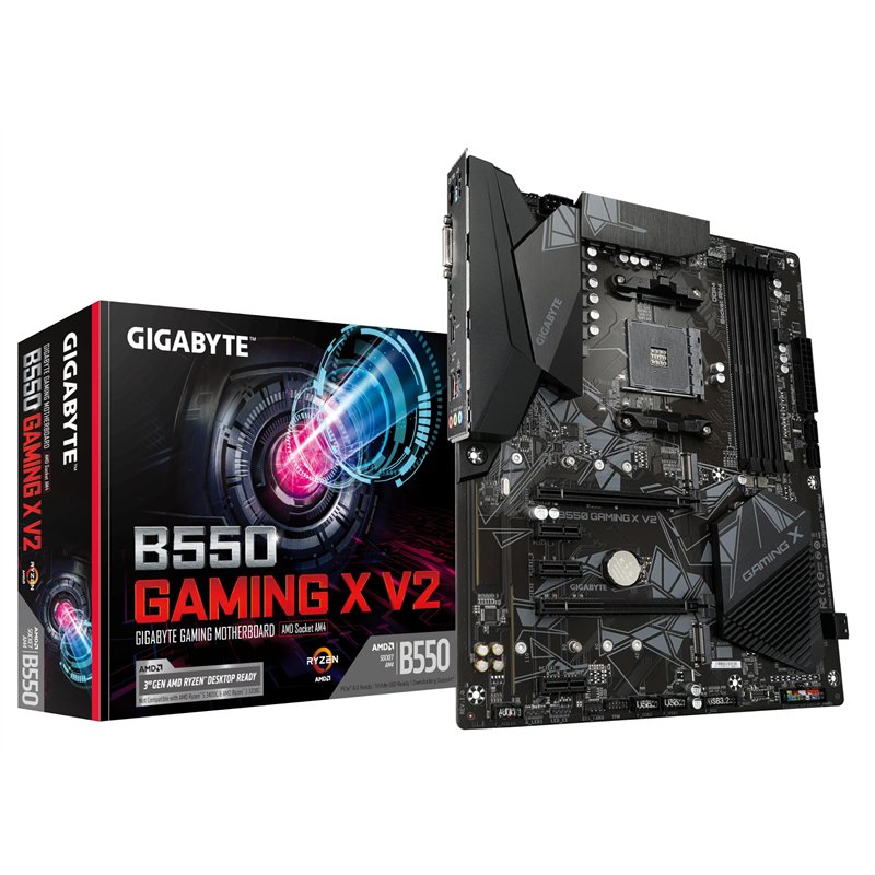 GIGABYTE B550 Gaming X V2 Carte mère - Processeurs AMD Ryzen 5000, VRM 10+3 phases, jusqu'à 4733 MHz DDR4, 1xPCIe 4.0 + 1xPCIe 3