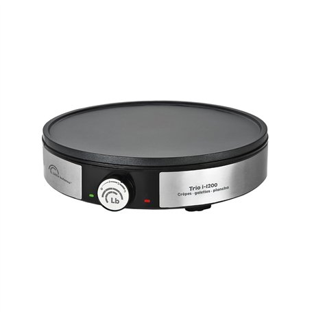 LITTLE BALANCE 8383 Maxi-Crêpes Trio i-200 - Crêpière électrique 3 en 1 : Crêpes, Galettes, Plancha - Thermostat réglable - 1200