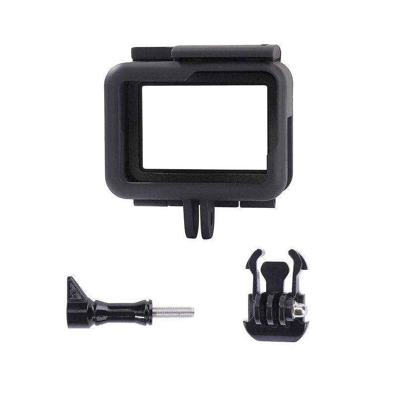 Image secondaire de QIMEI-SHOP Cadre Boîtier Protection Compatible avec GoPro Hero7/(2018)/6/5 Coque Bordure avec Prise et vis Mobiles Noi