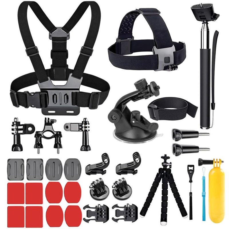 YEHOLDING 25-in-1 Accessoires pour Gopro, Kit d'accessoires de caméra d'action pour GoPro Hero 13 12 11 10 9 8 Max 7 6 5 4 3 SJ40