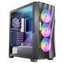 Boîtier Moyen Tour ATX Dark Fleet DF700 Flux RGB avec Panneau Vitré, Noir
