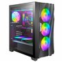 Boîtier Moyen Tour ATX Dark Fleet DF700 Flux RGB avec Panneau Vitré, Noir