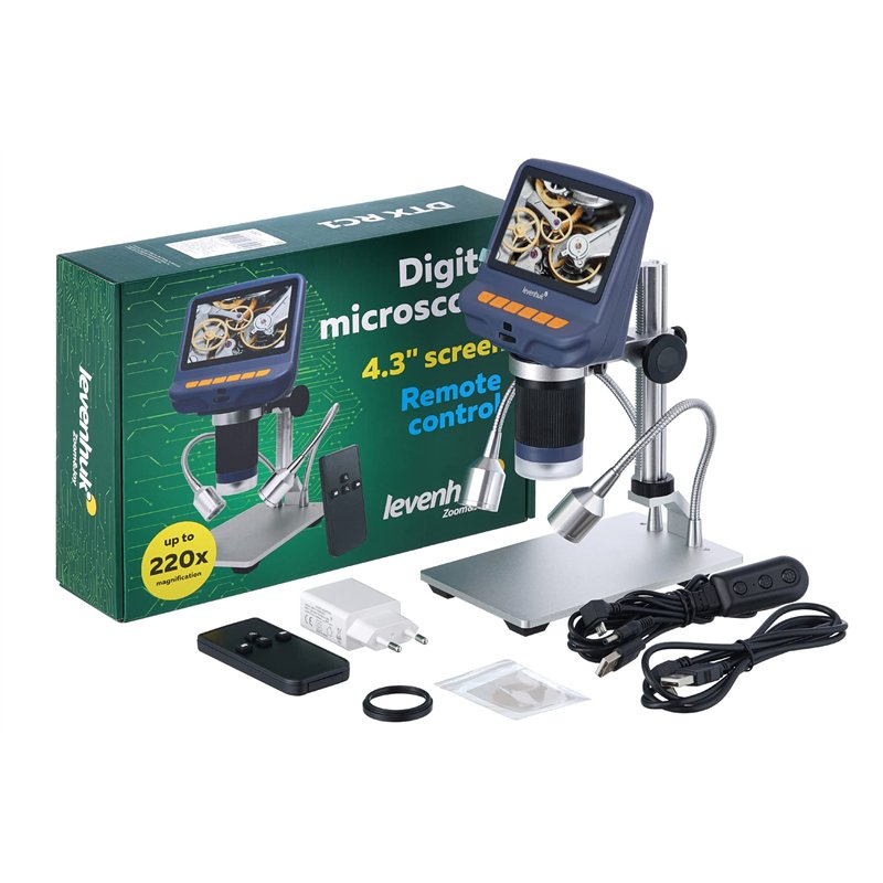 Levenhuk DTX RC1 Handheld Digital Remote Controlled Microscope with 3x-220x Magnification and 4.3