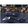 Tefal Poêle à crêpe G2813872 Black Stone 25 cm, Revêtement antiadhésif, Taux de réchauffement de la poêle Thermo-Signal