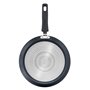 Tefal Poêle à crêpe G2813872 Black Stone 25 cm, Revêtement antiadhésif, Taux de réchauffement de la poêle Thermo-Signal