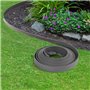 IDMarket - Bordurette de Jardin Flexible 10 M Gris Anthracite Hauteur 5 CM + 30 piquets