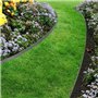 IDMarket - Bordurette de Jardin Flexible 10 M Gris Anthracite Hauteur 5 CM + 30 piquets