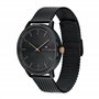 Tommy Hilfiger Montre Analogique à Quartz pour Homme avec Bracelet Milanais en Acier Inoxydable Noir - 1791845