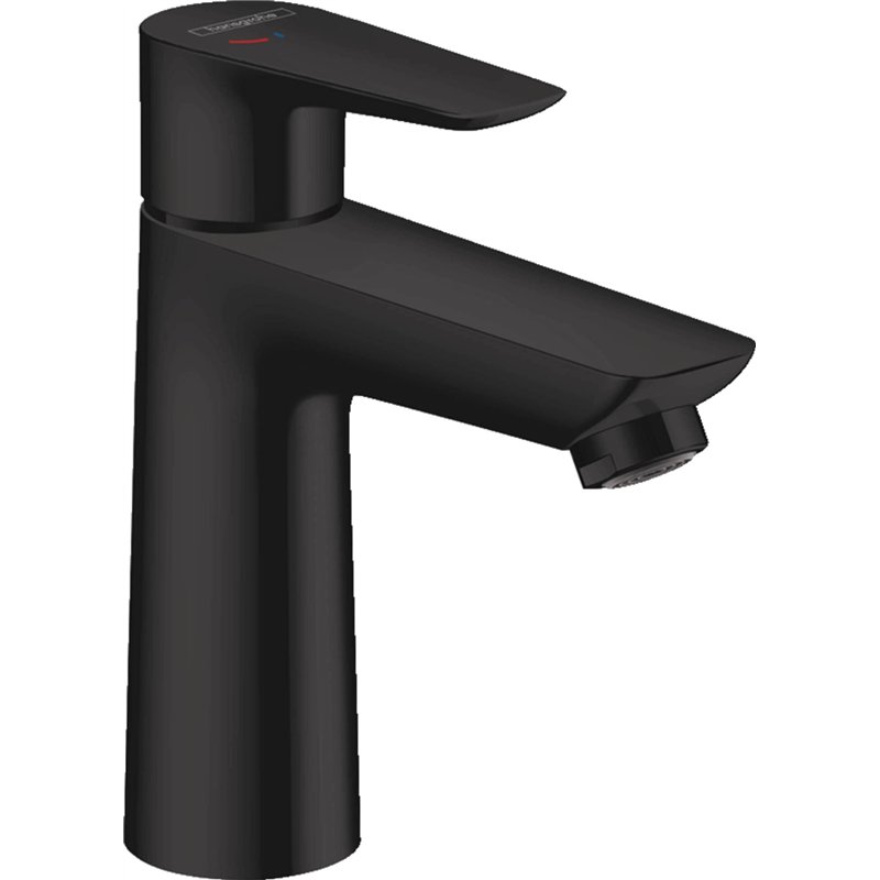 hansgrohe Talis E Mitigeur de lavabo 110 CoolStart sans tirette ni vidage, noir mat, 71714670