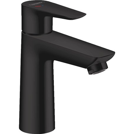 hansgrohe Talis E Mitigeur de lavabo 110 CoolStart sans tirette ni vidage, noir mat, 71714670