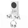 Hosanwell Support Mural Xbox Series S Ensemble pour Contrôleur, Console et Casque, Support Solide avec Tapis Antidérapant, Encoc