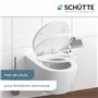 Schütte Siège WC FLOWERS AND WOOD High Gloss avec noyau en bois MDF, couvercle de WC brillant avec abaissement automatique Motif
