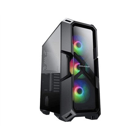 COUGAR GAMING | BOITIER PC GAMING | MX440G RGB VERRE TREMPE - 3 ventilateurs RGB inclus - Panneau avant en verre trempé - Solidi