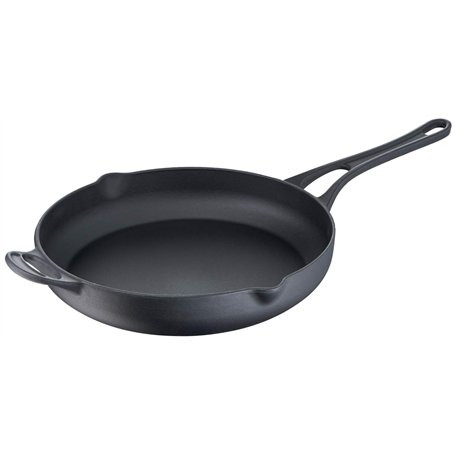 Tefal Jamie Oliver Premium fonte d'acier Poêle 28 cm, Cuisson sûre, Revêtement émaillé, Becs verseurs, Induction E2130655