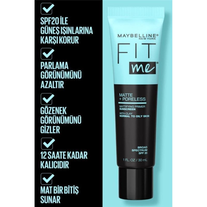 Image secondaire de Maybelline Compatible - Fit Me Matte + Poreless Primer, Hydratante