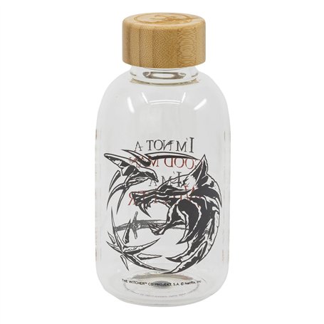 Stor The Witcher - Petite Bouteille en Verre réutilisable et transportable - Transparent
