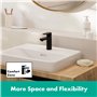 hansgrohe Vernis Blend Mitigeur de lavabo 100 sans tirette ni vidage, noir mat, 71580670