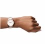 Armani Exchange Montre pour femme , mouvement à trois aiguilles, boîtier en acier inoxydable 2T argent/rose de 36 mm avec bracel
