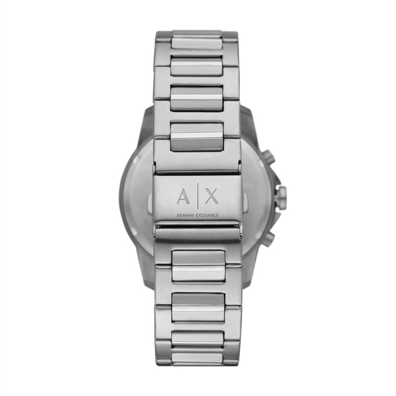 Image secondaire de Armani Exchange Montre pour homme, mouvement chronographe, boîtier en acier inoxydable de 44 mm avec bracelet en acier inoxydable