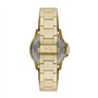 Armani Exchange Montre pour homme, mouvement à trois aiguilles, boîtier en acier inoxydable doré de 44 mm avec bracelet en acier