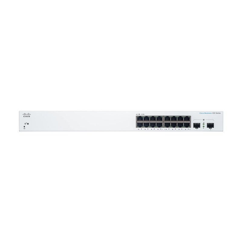 Image secondaire de Cisco Commutateur Intelligent Business CBS220-16T-2G | 16 Ports GE | Ports SFP 2 x 1G | Garantie matérielle limitée de 3 ans (CB