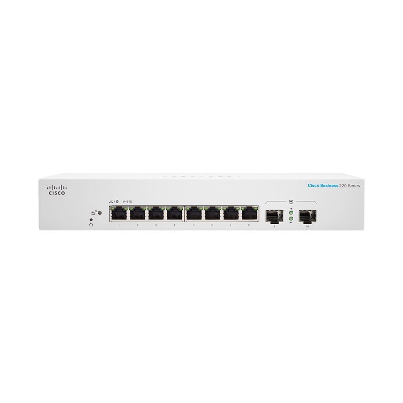Image secondaire de Cisco Commutateur Intelligent Business CBS220-8T-E-2G | 8 Ports GE | Ports Small Form-Factor Pluggable (SFP) 2 x 1G | Garantie m