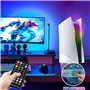 Ruban LED RGB Pour Console PS5/PS5 pro, 7 Couleurs Accessoires De Décoration à Effets Multiples Bandes Lumineuses Flexibles Pour
