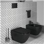 Ideal Standard Abattant WC, Lunette Toilette, Siège WC, Frein de chute Tesi T3527V3 Noir mat UltraFin Déclipsable Lunette WC Fac