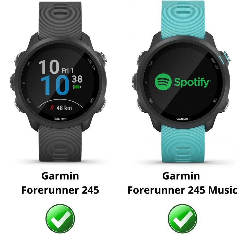Image secondaire de PHONILLICO Verre Trempé pour Garmin Forerunner 245 / Forerunner 245 Music [Lot de 2] Film Protection Ecran Montre Anti Rayure