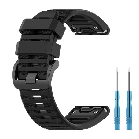 HOMTERN Bracelet de rechange en silicone souple compatible avec Garmin Fenix 7X/6X/6X Pro, Fenix 5X/5X Plus/5X Sapphire, Fenix 3