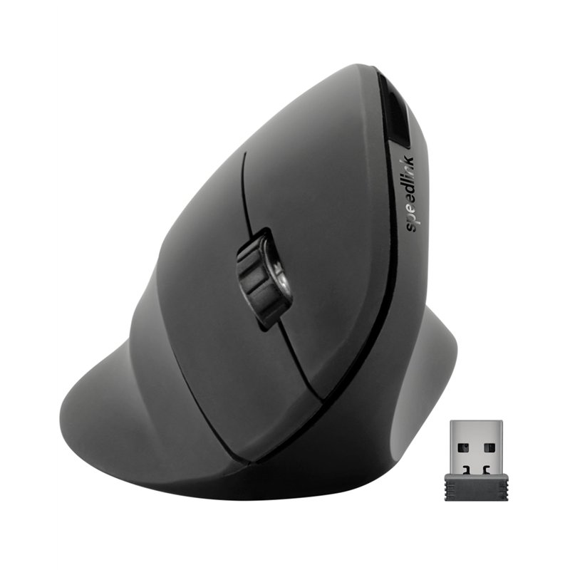 Speedlink PIAVO Souris Verticale Ergonomique – sans Fil, Forme Ergonomique, Verticale, Noire