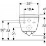 Geberit iCon 501664001 Rimfree Kit WC mural avec abattant WC avec abattant WC avec système d'abaissement automatique Blanc 35,5