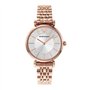 Emporio Armani Montre pour femme, mouvement à deux aiguilles, boîtier en acier inoxydable or rose de 32 mm avec bracelet en acie
