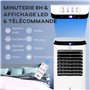 HOMCOM Climatiseur rafraîchisseur d'air mobile ventilateur ioniseur 4 en 1 avec télécommande - portable silencieux oscillant 60W