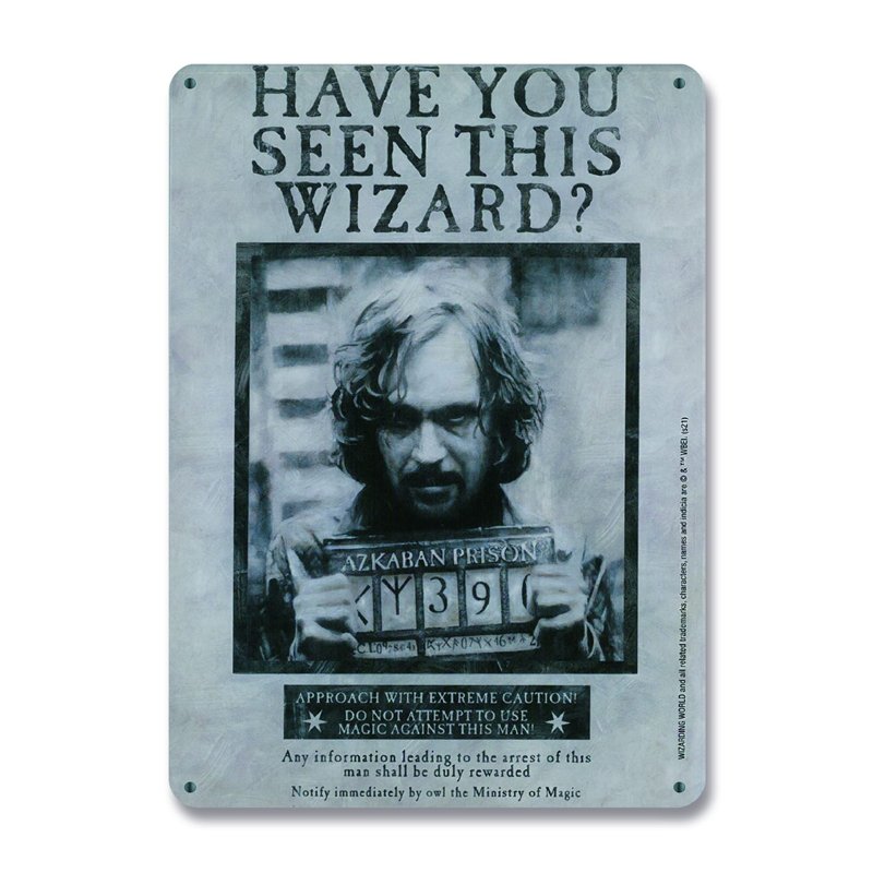 Logoshirt® Harry Potter - Sirius Black - Have You Seen This Wizard I Signe - Plaque en métal - Rétro I DIN A5 I Design original 