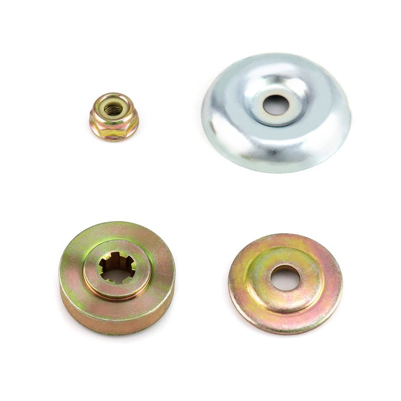 QWORK® 4pcs Kit de Écrous de Rechange en Métal pour Lames de Boîte de Vitesse, Pieces Detachees pour Debroussailleuse et Tondeus