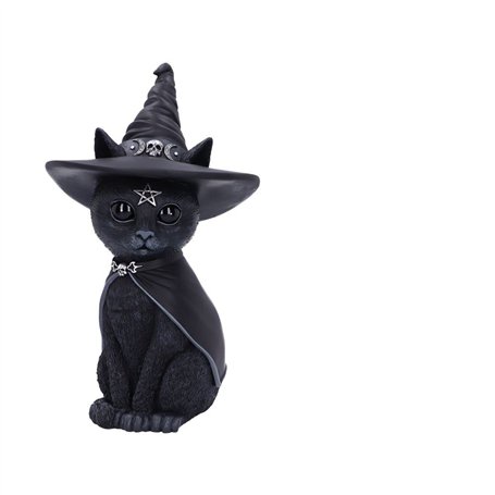 Nemesis Now Cult Cuties Purrah Figurine de Chat sorcière en résine Noir 30 cm