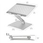 Amazon Basics Support ergonomique réglable pour ordinateur portable jusqu'à 17,3 pouces avec grille d'aération et réglage en con
