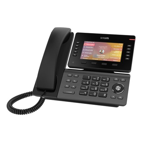Snom D865 TéLéPhone Fixe VoIP avec ÉCran Couleur IPS 5 Inclinable, Wi-FI, Bluetooth 5.0, Audio HD, RéDuction De Bruit Avance