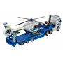 Majorette 213716000 Grand Series SOS Volvo FH-16 Camion de Police avec hélicoptère moulé sous Pression, Multicolore, Taille Uniq