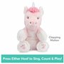 GUND Peluche animée Baby Alora la Licorne, Peluche sensorielle Qui Chante, Chante des comptines sur l'alphabet et Les Chiffres,