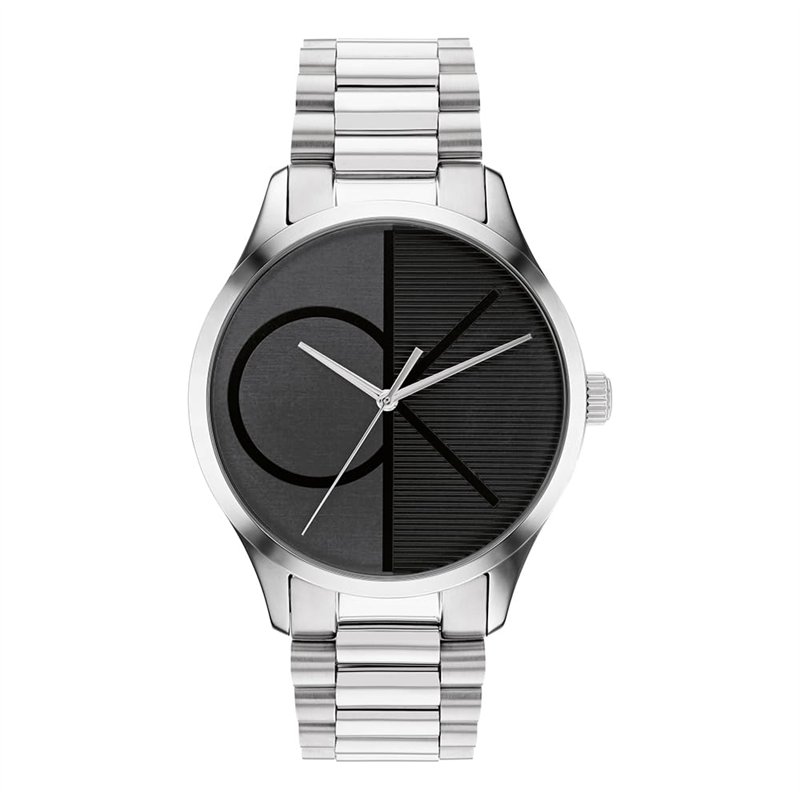 Calvin Klein Montre Analogique à Quartz pour Homme et Femme Collection Iconic avec Bracelet en Acier Inoxydable Argenté - 252001