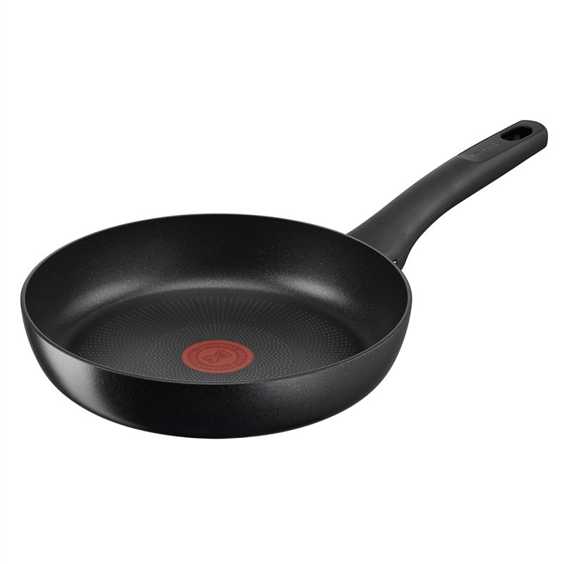 Tefal G28804 Hard Titanium On Poêle à frire, 24 cm, en aluminium, revêtement antiadhésif inoffensif, indicateur de température,