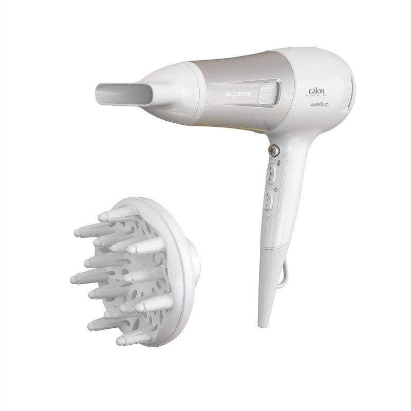 Calor Powerline sèche-cheveux, Technologie Booster ionique pour la brillance, Thermo Control, 6 réglages vitesse/température, Co